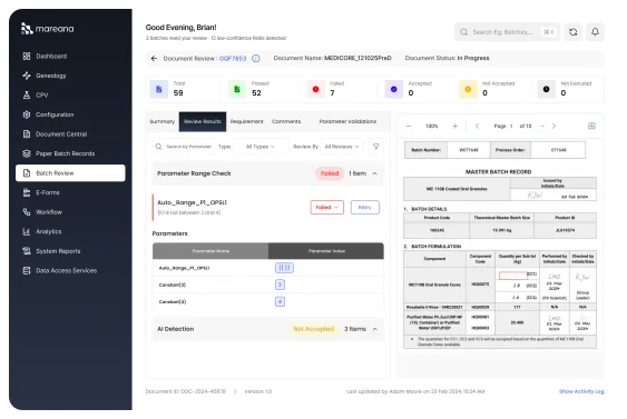 Review Batch Records 10x Faster with Mareana Copilot