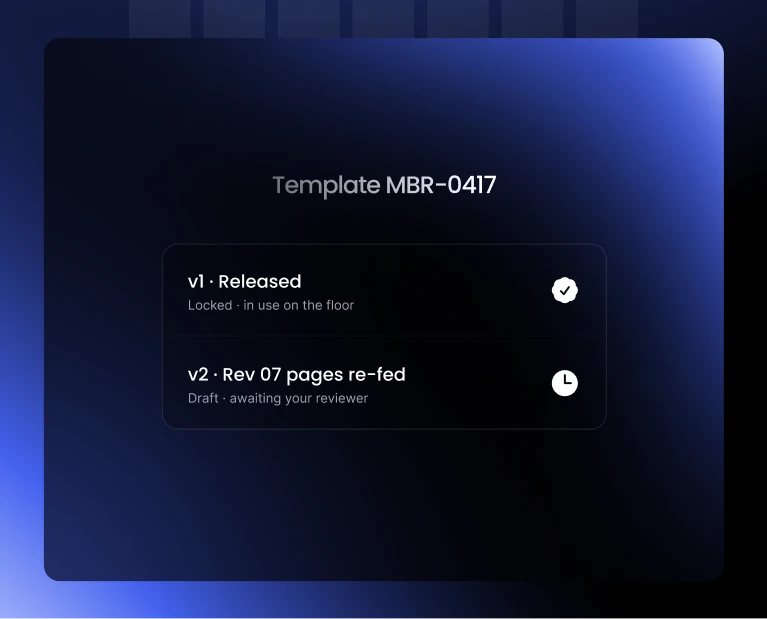 Released versioned template